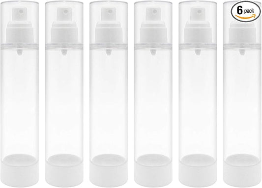 TRENDBOX 120ml / 4oz Airless Spray Bottle Refillable Travel Container for Cosmetic Makeup Water - 6 Pack