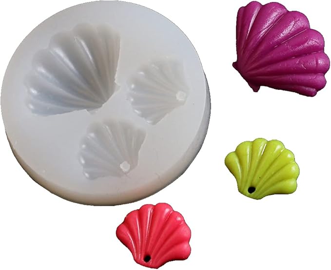 TUKE Silicone Leaf & Honeycomb Molds - 3D Fondant & Chocolate Baking Molds (Sea Shell)