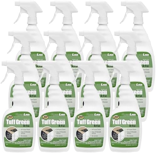 Zep Tuff Green RTU All-Purpose Cleaner - 32 oz (Case of 12) 65009 - Quickly Cuts Through Grease, Dirt and Heavy Soil to Allow Them to be Easily Wiped Away