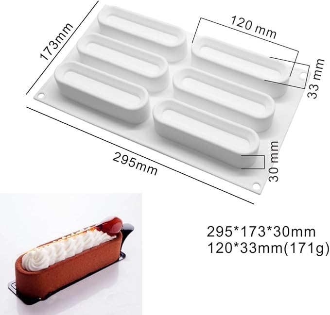 mostsom Silicone Molds Baking Mold for Mousse Cake, Silicone Mold for Chocolate, French Dessert Mold for Pastry Chocolate, Reusable Non-Stick Easy Release Baking Molds (A_ Ellipse)