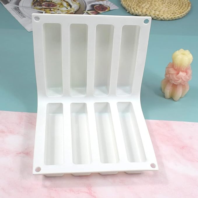 Long Square Shape Bar Mold Energy Bar Maker Silicone Mold for Ganache Jelly Caramels Cookies Pet Treats Baking Mold