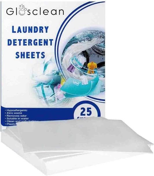 Laundry Detergent Sheets - 50 Strips (25 Sheets) | Earth Friendly Fresh Scent Plastic Free Travel Laundry Soap