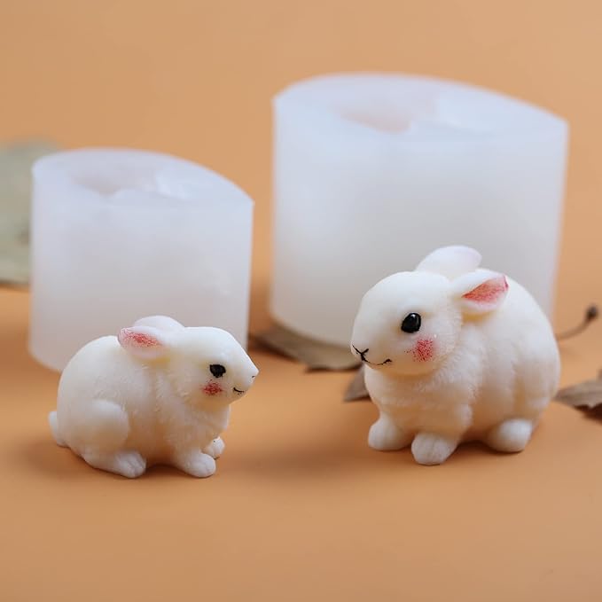 Silicone Rabbit Mold for Candle & Resin - Decorate & Soap Making