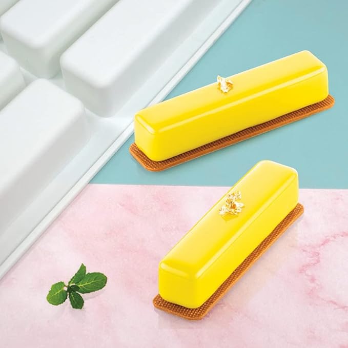 Long Square Shape Bar Mold Energy Bar Maker Silicone Mold for Ganache Jelly Caramels Cookies Pet Treats Baking Mold