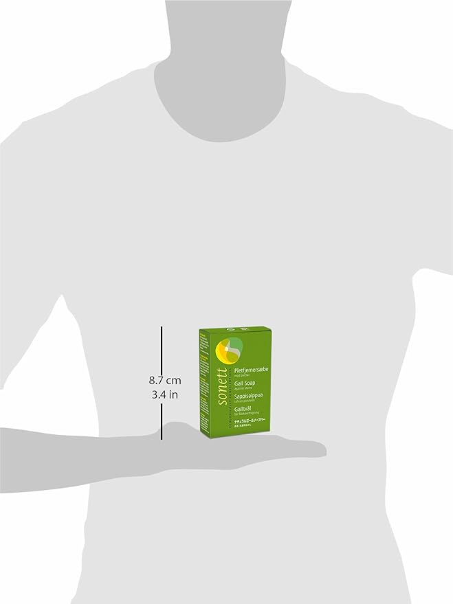 Sonett Organic Traditional Stain Removers Gall Soap, Highly Effective Against Marks Caused By Ink, Blood, Grease, Fruit.. (Pack of 1)