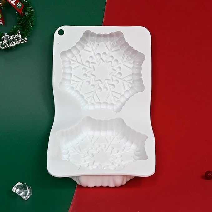 mostsom Silicone Molds for Baking Non-Stick Candy, Chocolate, Cookie, Oreo, Mini Soap, Pudding, Jello, Muffin, Dog Treats Ideal for Cupcakes, Ice Cubes, and Jelly Mold (E_ SnowFlower)