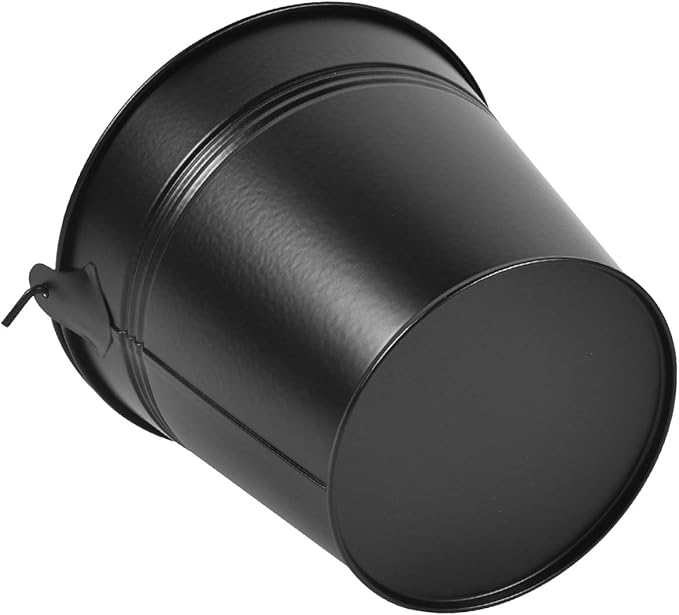 OBTANIM 7 Pack Black Metal Buckets with Handle Galvanized Ice Pails for Plants, Succulents, Party Favors Organizing, Rustic Home Decor or Classrooms Pencil Storage (5.1 x 3.6 inch)