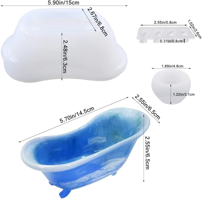 Silicone Molds - Epoxy Resin Molds for Candy, Jewelry, Soap & More - Storage Box with Small Cup Mould