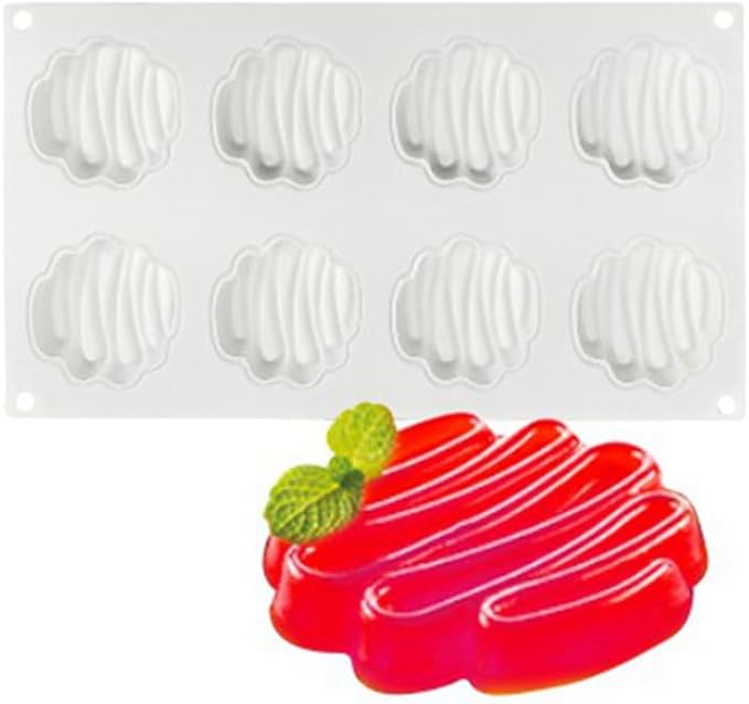 Silicone Mold Chocolate Decorating Mould DIY Cake Mousse Molds Baking Accessories Reusable Tools (Wave Shape F_11.6X 6.8X0.6inch)