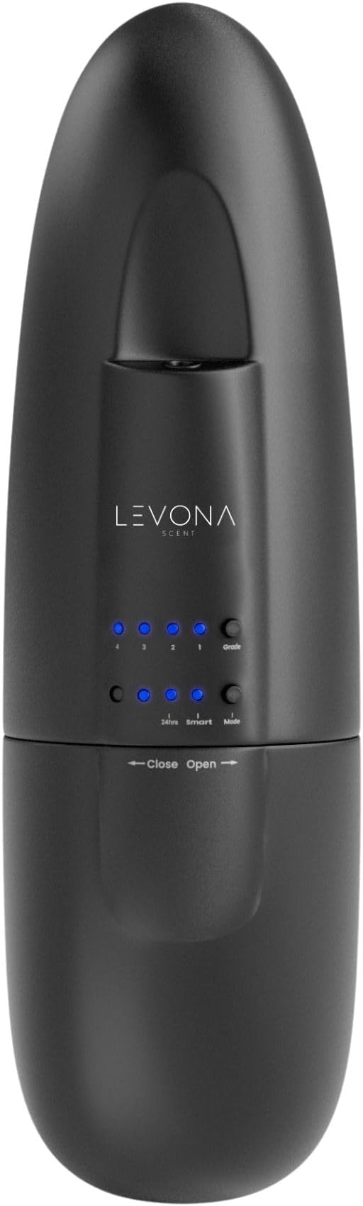 Levona Scent Abela 100 - Essential Oil Diffuser & Plug in Air Freshener for Home, Office and Hotel Use, Waterless Diffuser & Nebulizer - Matte Black, 500 sqft (Button Control, Oil Not Included)