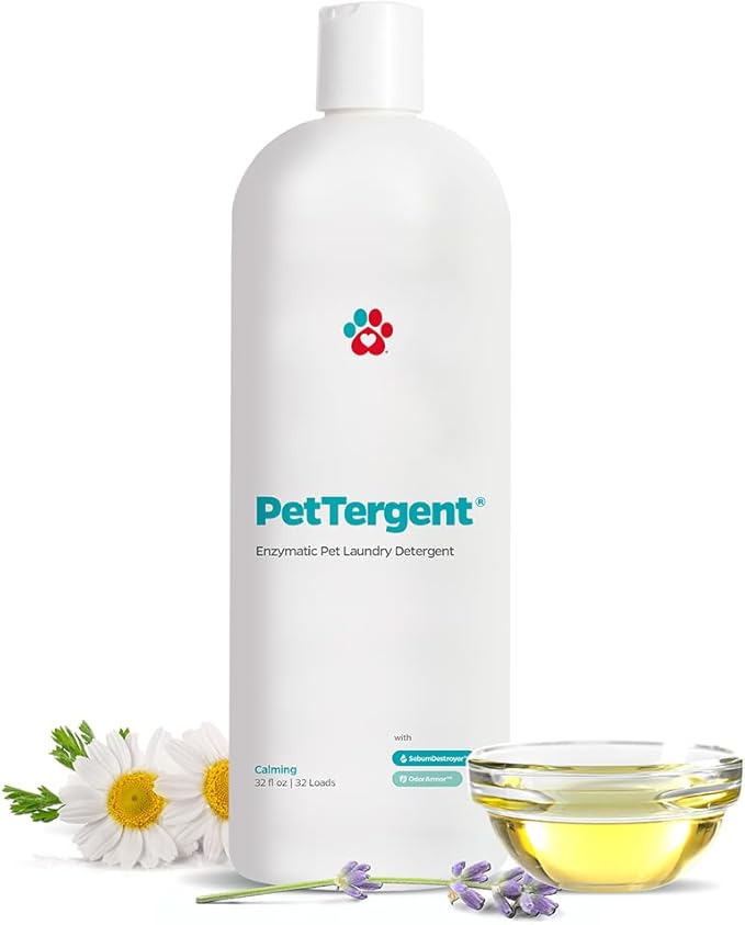 Pet Parents® PetTergent®, Enzymatic Pet Laundry Detergent, 32 oz 32 Loads Pet Stain Remover & Pet Odor Eliminator, Laundry Detergent for Pets (Calming, 32 oz)