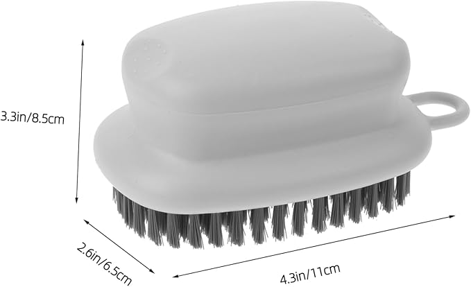 Gatuida 1pc Plastic Handle Laundry Brush Sponge Pad Kitchen and Bathroom Cleaning Tool for Dishes Bathtubs and Tiles Ergonomic Design Strong Decontamination Grey
