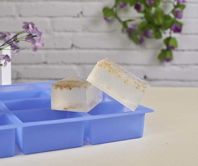 Thick Rectangle Silicone Soap Mold 4oz, 12 Bar Soap Mold for Soap Making, Thick and Durable with Flat Sides and Smooth Lines
