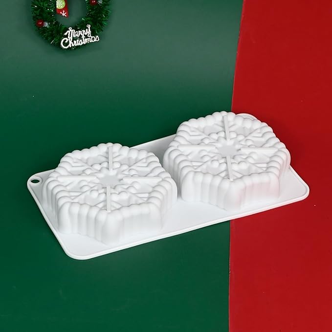 mostsom Silicone Molds for Baking Non-Stick Candy, Chocolate, Cookie, Oreo, Mini Soap, Pudding, Jello, Muffin, Dog Treats Ideal for Cupcakes, Ice Cubes, and Jelly Mold (E_ SnowFlower)