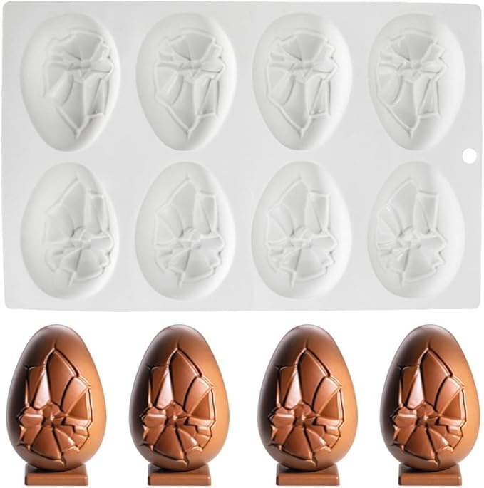 Mostsom Silicone Mold - Easter Egg Shaped Cake & Chocolate Mold, Non-stick Muffin & Cupcake Moulds for Easter Party