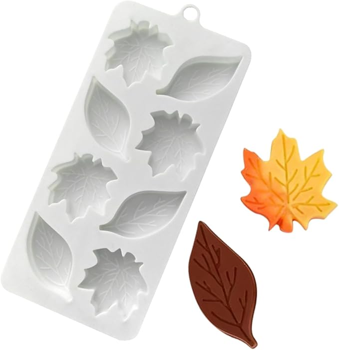 mostsom Silicone Maple Leaf Mold Mousse Molds Non-Stick Baking Mould for Chocolate, Cake, Jelly, Truffle & Ice Cube - Easy Release for Baking, Candy, Dessert Making (C_ Maple Leaf)