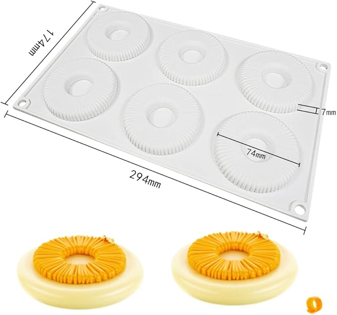 Mostsom Silicone Baking Mold, Kitchen Donut Pan for Non-Stick Doughnuts, BPA Free, Donut Molds