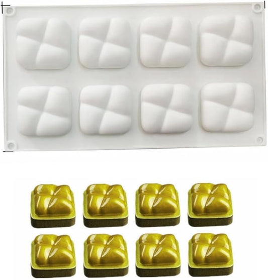 mostsom Silicone Molds Baking Mold for Mousse Cake, Silicone Mold for Chocolate, French Dessert Mold for Pastry Chocolate, Reusable Non-Stick Easy Release Baking Molds (J_ Stone)