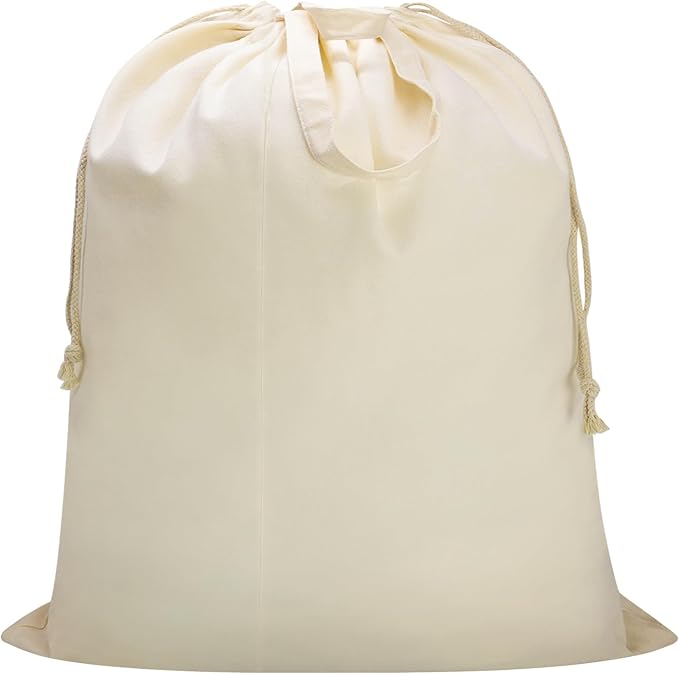 Canvas Laundry Bag 40in x 35in, Thick Cotton Laundry Bag with Handles & Drawstring, Extra Large Heavy Duty Washable Canvas Storage Sack (XXL, 1 Pack)