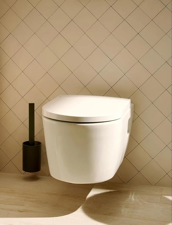 hansgrohe WallStoris Modern Toilet Brush Holder in Matte Black, 27927670