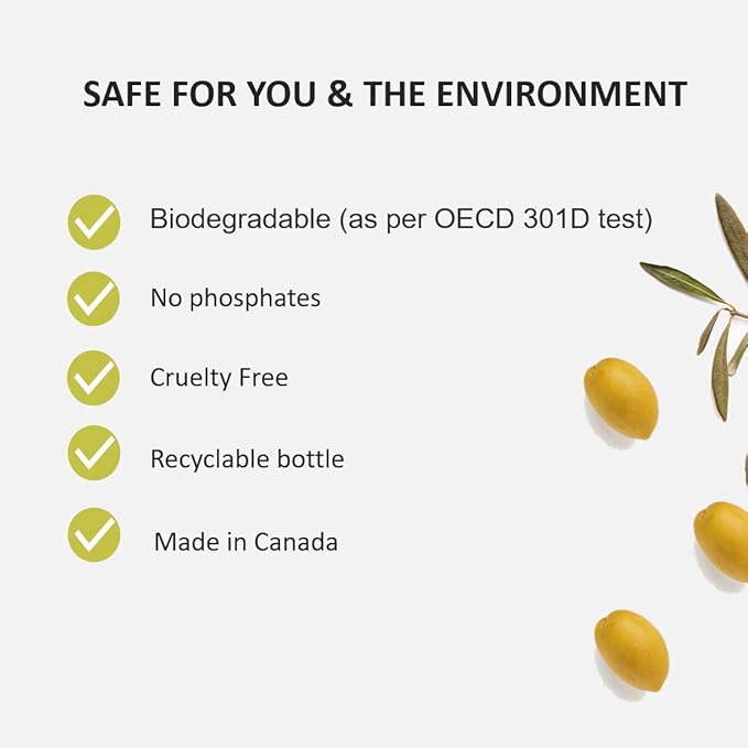 Cucina Fruits & Passion Biodegradable Concentrated Liquid Dish Soap Detergent 16.9 Ounces - 2 Pack (Sea Salt and Amalfi Lemon)