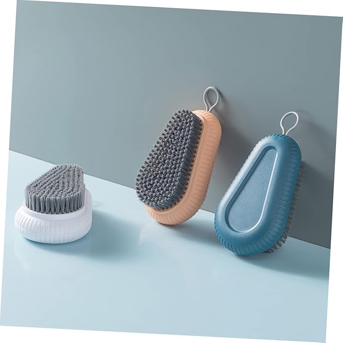 2pcs Portable Laundry Brush Durable Plastic Cleaning Tool for Clothes Lightweight and Compact Design Easy Storage with Hanging Random Color