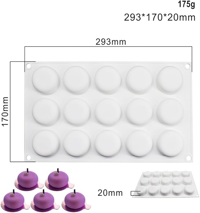 Silicone Mold Chocolate Decorating Mould DIY Cake Mousse Molds Baking Accessories Reusable Tools (Oval E_11.72 X6.8 X0.8inch)