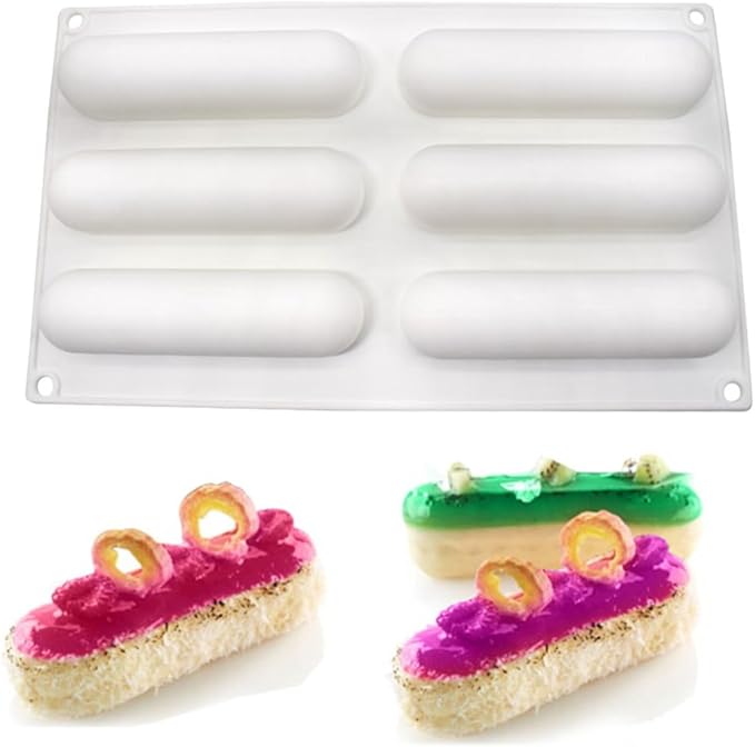 mostsom Silicone Molds Baking Mold for Mousse Cake, Silicone Mold for Chocolate, French Dessert Mold for Pastry Chocolate, Reusable Non-Stick Easy Release Baking Molds (B_ Ellipse)