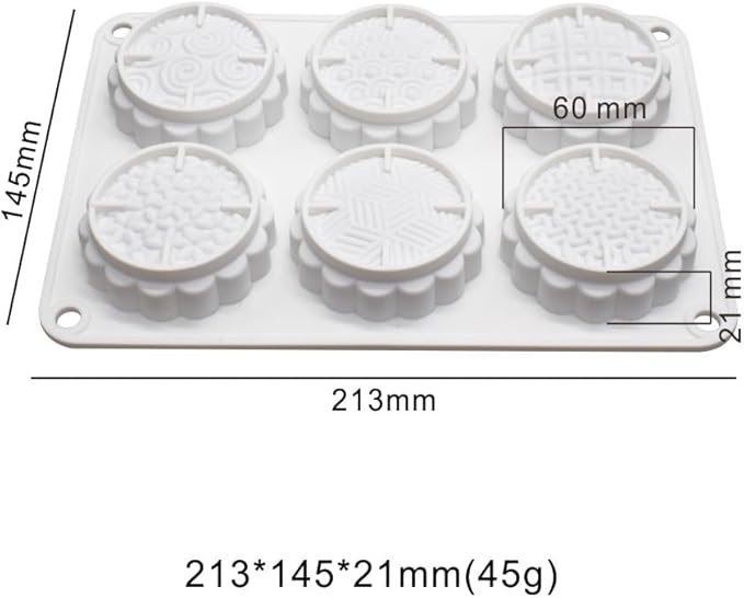 Silicone Mold for Cake DIY Baking Chocolate Eco-Friendly Cake Mold Candy Chocolate Cake Mould Baking DIY Kitchen Accessiories (Mooncake M_8.52 X5.8 X0.84 inch)