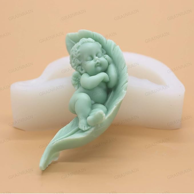 Grainrain Soap Mold Silicone Craft Baby Soap Making Mould Candle Resin DIY Handmade Mold (12288)