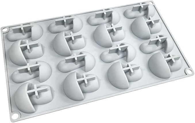 mostsom Silicone Mushroom Molds Nonstick Baking Pan Silicone Molds for Chocolate, Candy, Jelly, Ice Cube, Muffin (Mushroom N_11.92x7x0.88inch)