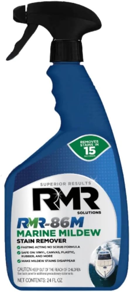 RMR-86M Marine Mildew-Stain Remover, Instantly Removes Mold Stains and Mildew Stains, Sodium Hypochlorite Formula, Less Abrasive, Easy to Use