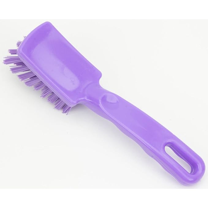 SPARTA 41395EC68 Plastic Scrub Brush, Detail Brush, Kitchen Brush With Hanging Hole For Cleaning, 7 Inches, Purple