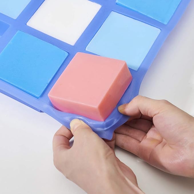 Square Soap Mold 4oz, Silicone Molds for Soap Sturdy and Durable, Flexible Silicone Resin Mold for Homemade Craft