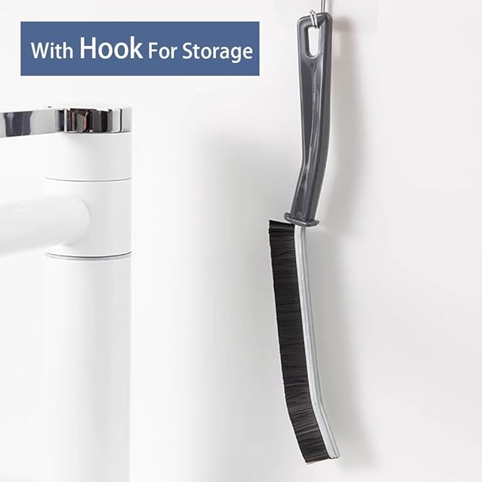 Gap Cleaning Brush Grout Cleaner Brush with Hard Handle Scrub Deep Tile Joints Stiff Angled Bristles for Showers, Bathtubs, Kitchens - Multi-Surface All-Around Household Cleaning Tool