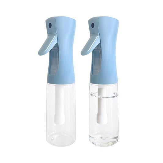 Spray Bottle for Hair Continuous Ultra Fine Mist (300ml) 360° Multi Spray Bottle for Plants, Cleaning, Skin Care Leakproof & Durable 2 Pack