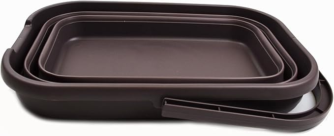 SAMMART 12L (3.17 Gallon) Collapsible Rectangular Handy Bucket (1, Brown)