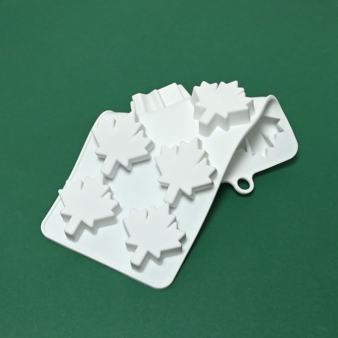 mostsom Maple Leaf Silicone Mousse Mold for Chocolate, Cake, Jelly, Truffle & Ice Cube Non-Stick Baking Molds Easy Release Baking, Candy Making (D_ Maple Leaf)