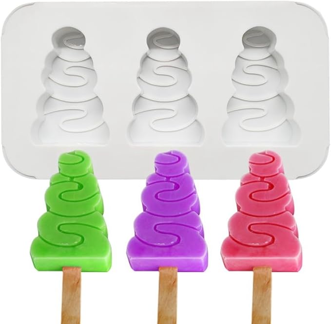 Silicone Mold for Cake DIY Baking Chocolate Eco-Friendly Cake Mold Candy Chocolate Cake Mould Baking DIY Kitchen Accessiories (Christmas Tree L_7.76 X4.28 X0.8 inch)