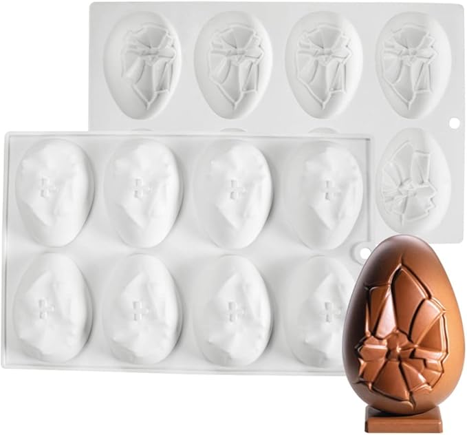Mostsom Silicone Mold - Easter Egg Shaped Cake & Chocolate Mold, Non-stick Muffin & Cupcake Moulds for Easter Party