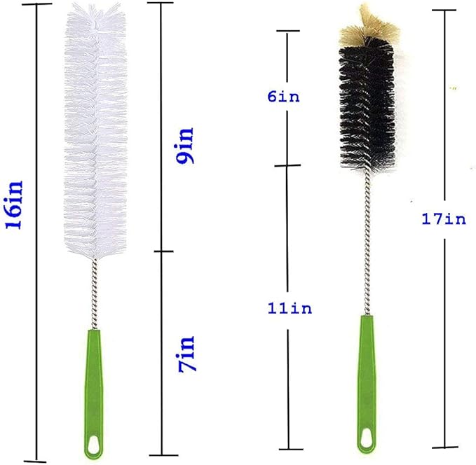 Bottle Brush, Bendable Long Handle Cleaner Brushes for Cleaning Neck Bottles, Baby Bottles, Water Bottles, Tumblers, Flask, Bird Feeder, Vase and Home Kitchen Sink Cleaning Brush
