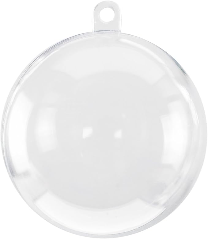 Super Z Outlet Clear Plastic Acrylic Bath Bomb Mold Shells Molding Balls Kit (60mm, 12 Pack)