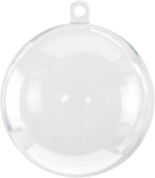 Super Z Outlet Clear Plastic Acrylic Bath Bomb Mold Shells Molding Balls Kit (60mm, 12 Pack)