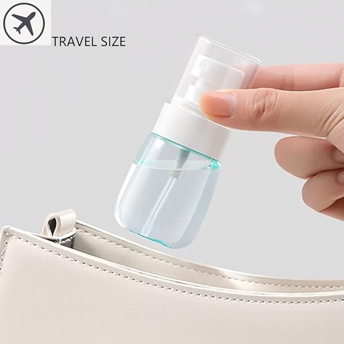 Empty Fine Mist Spray Bottle Travel Refillable Perfume Container Small Cosmetic Plastic Bottle for Face Hair Makeup 2 Pack