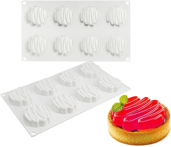 Silicone Mold Chocolate Decorating Mould DIY Cake Mousse Molds Baking Accessories Reusable Tools (Wave Shape F_11.6X 6.8X0.6inch)