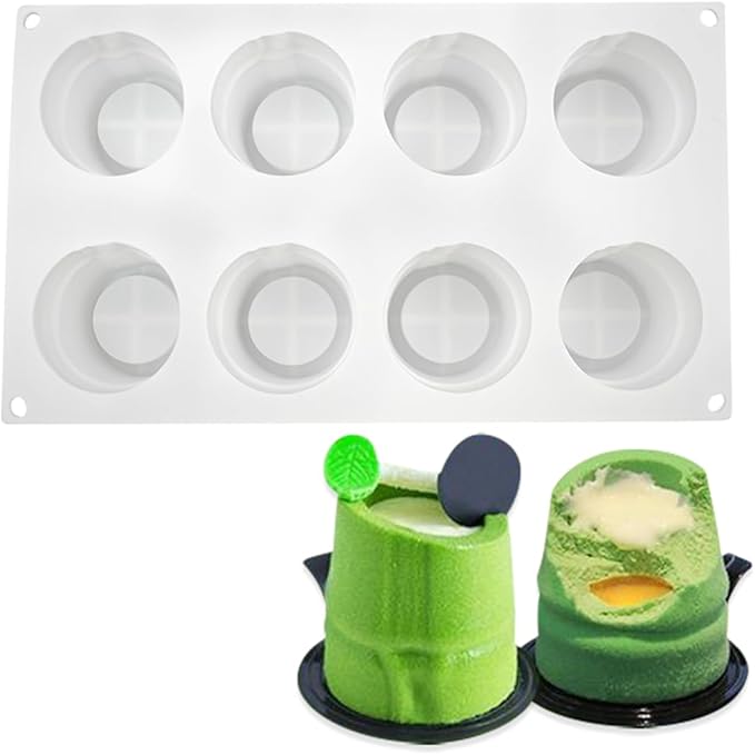 mostsom 8 Holes Chocolate Bamboo Mold Silicone Mould For Chocolate Cake Jelly Pudding Handmade Soap Cake Moulds (Bamboo K_11.8x6.8x2.8inch)