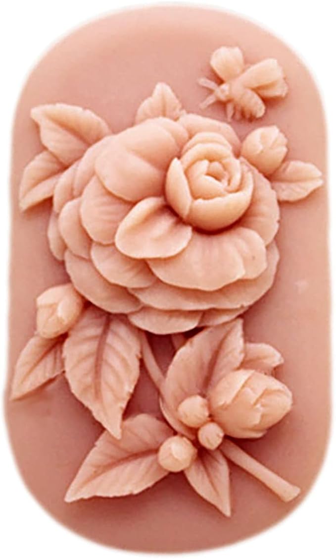 Soap Mold Silicone Soap Molds for Soap Making Craft DIY Handmade Chocolate Candy Cake Mold Oval Flower (14449)