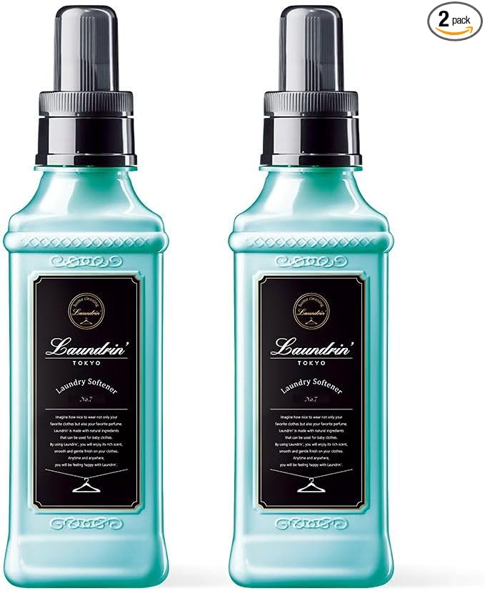 Laundrin Laundry Softener No.7, 2pk - Fabric Softener Liquid - Eco-Friendly & Plant-Based Softener - Laundry Scent Boosters - Laundry Fabric Softener - Fabric Scent Softener, Health & Household