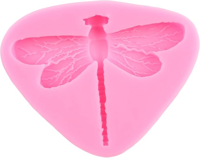 ZiXiang Dragonfly Silicone Candy Chocolate Fondant Molds For Cupcake Topper Chocolate Candy Polymer Clay Gum Paste Cake Decorating Set Of 4