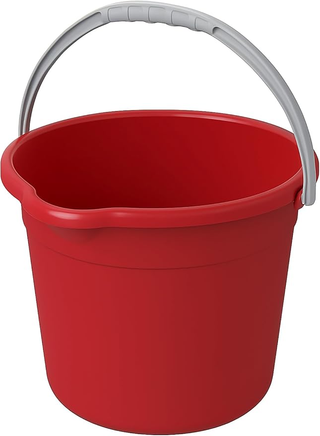 JOEY'Z 10QT (9.5L) Cleaning Bucket with Handle and Spout – Heavy Duty Mop Bucket for Household Use, Utility Pail for Water, Storage, or Car Wash - Plastic Buckets, Plastic Buckets with Handles